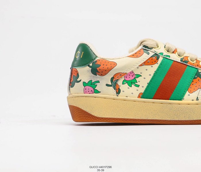 Gucci Distressed Screener Sneakers Womens Shoes 4401E296