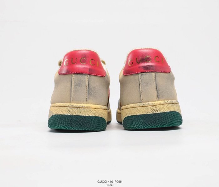 Gucci Distressed Screener Sneakers Womens Shoes 4401E296