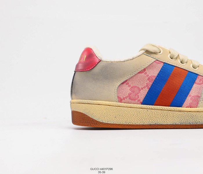 Gucci Distressed Screener Sneakers Womens Shoes 4401E296