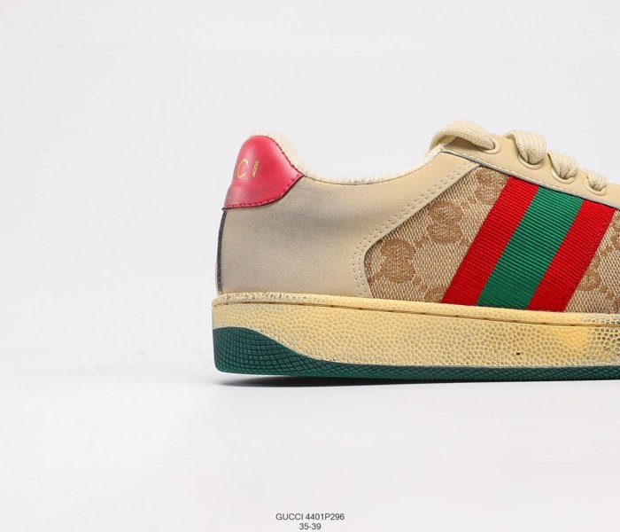 Gucci Distressed Screener Sneakers Womens Shoes 4401E296