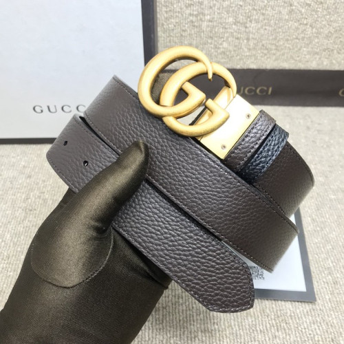 Gucci Mens Belts Luxury Design Reversible Leather Belt with Double G Buckle with Original Box 627055 CAO2T 1062