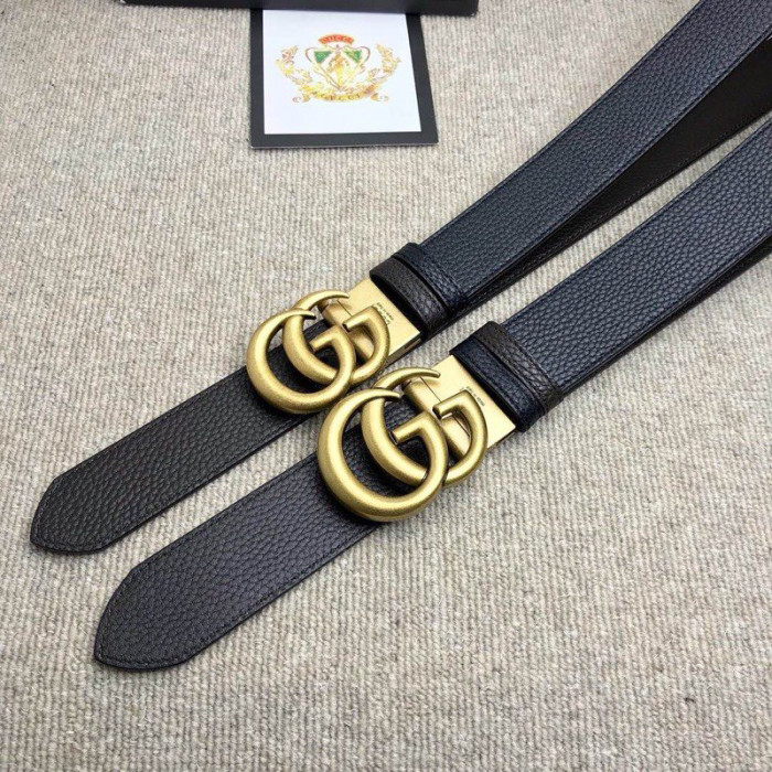 Gucci Mens Belts Luxury Design Reversible Leather Belt with Double G Buckle with Original Box 627055 CAO2T 1062