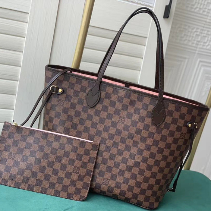 Louis Vuitton Womens Bags Handbags Luxury Brand Fashion Type NEVERFULL PM Damier Ebene N41359