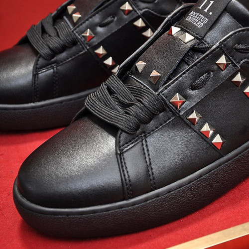 Valentino Garavani Rockstud Untitled Noir Calfskin Leather Sneaker Women Shoes Sneakers Luxury with Box VW2S0A01BXE0NO