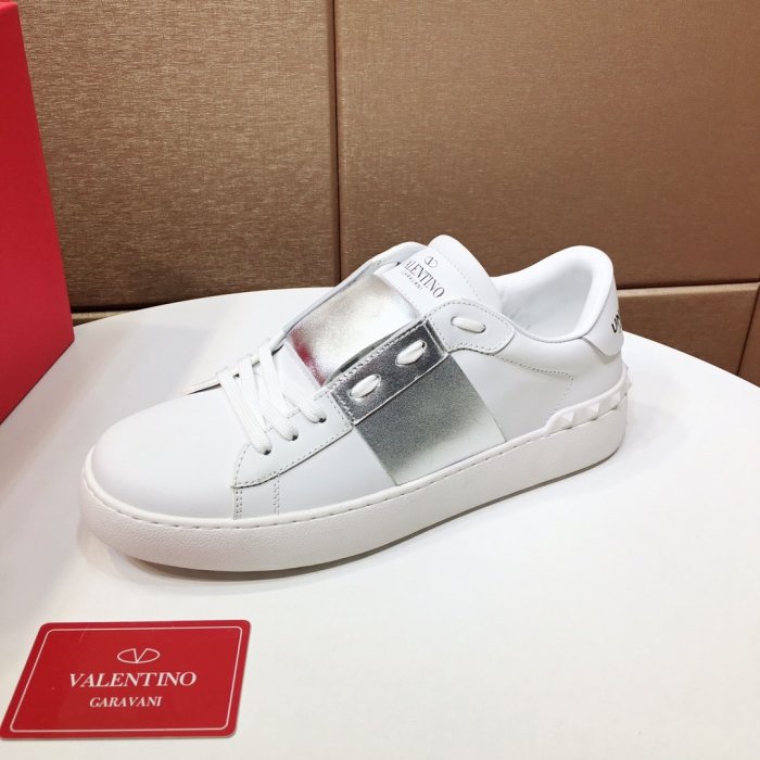 Valentino Garavani Open Sneaker With Metallic Stripe Womens Shoes Sneakers Luxury with Original Box VW2S0781FLR857