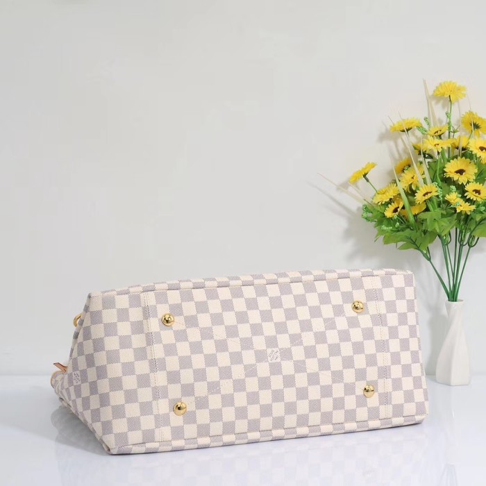 Louis Vuitton Womens Bags Handbags Luxury Brand Fashion Type Damier Azur Canvas ARTSY MM N40253