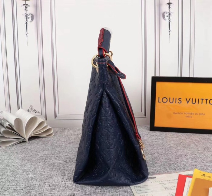 Louis Vuitton Womens Bags Handbags Luxury Fashion Marine Rouge Monogram Empreinte Leather Monogram ARTSY MM M43237
