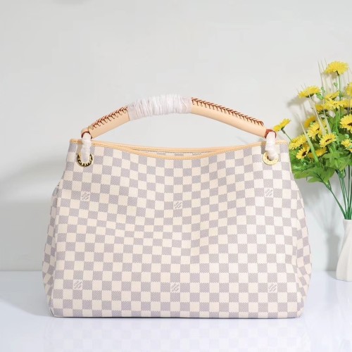 Louis Vuitton Womens Bags Handbags Luxury Brand Fashion Type Damier Azur Canvas ARTSY MM N40253