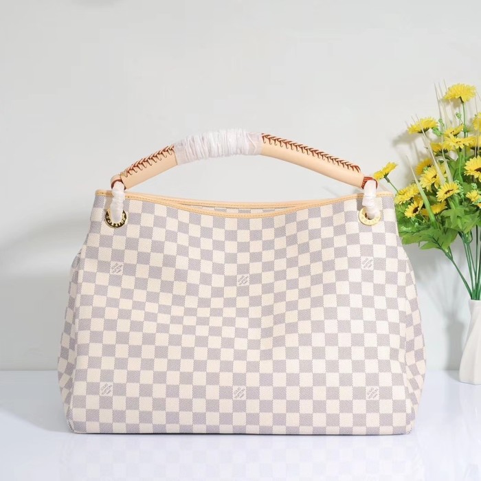 Louis Vuitton Womens Bags Handbags Luxury Brand Fashion Type Damier Azur Canvas ARTSY MM N40253