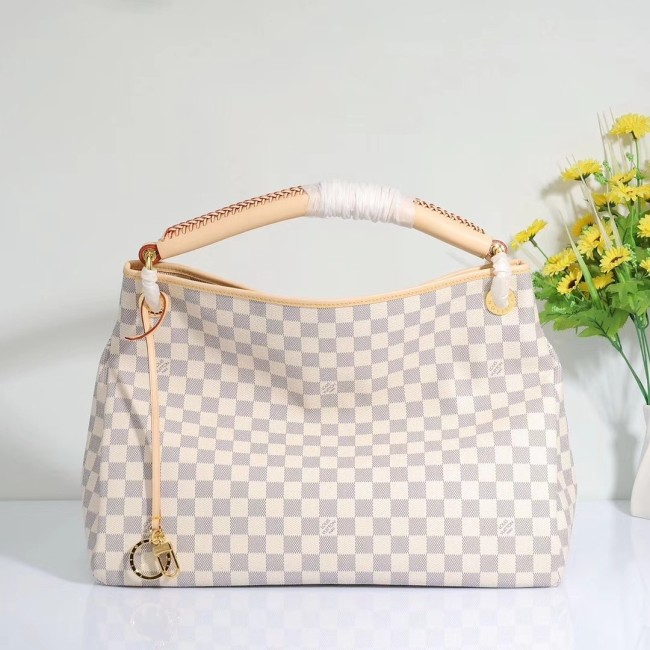 Louis Vuitton Womens Bags Handbags Luxury Brand Fashion Type Damier Azur Canvas ARTSY MM N40253