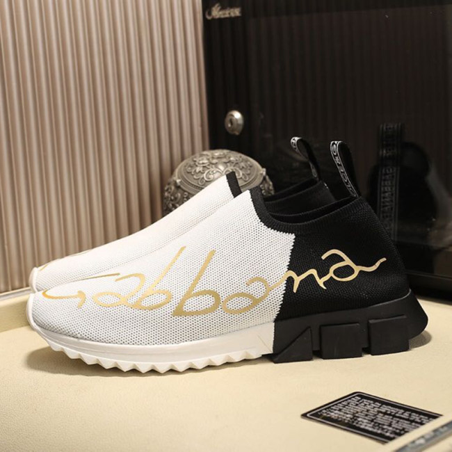 Dolce&Gabbana Women Shoes Sneakers Stretch Jersey Sorrento Sneakers With Patent Leather Heel CK1681AA10189697
