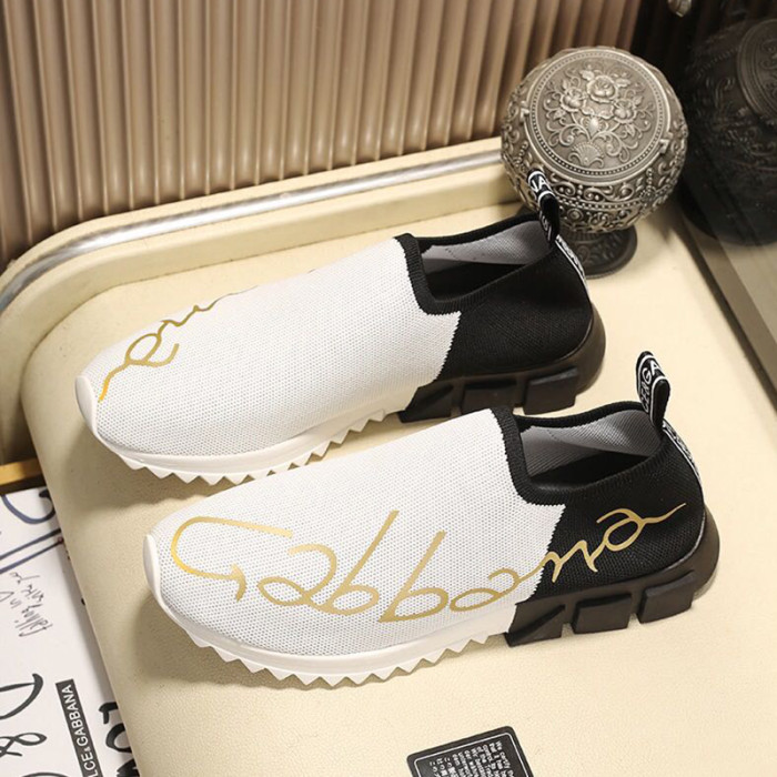 Dolce&Gabbana Women Shoes Sneakers Stretch Jersey Sorrento Sneakers With Patent Leather Heel CK1681AA10189697