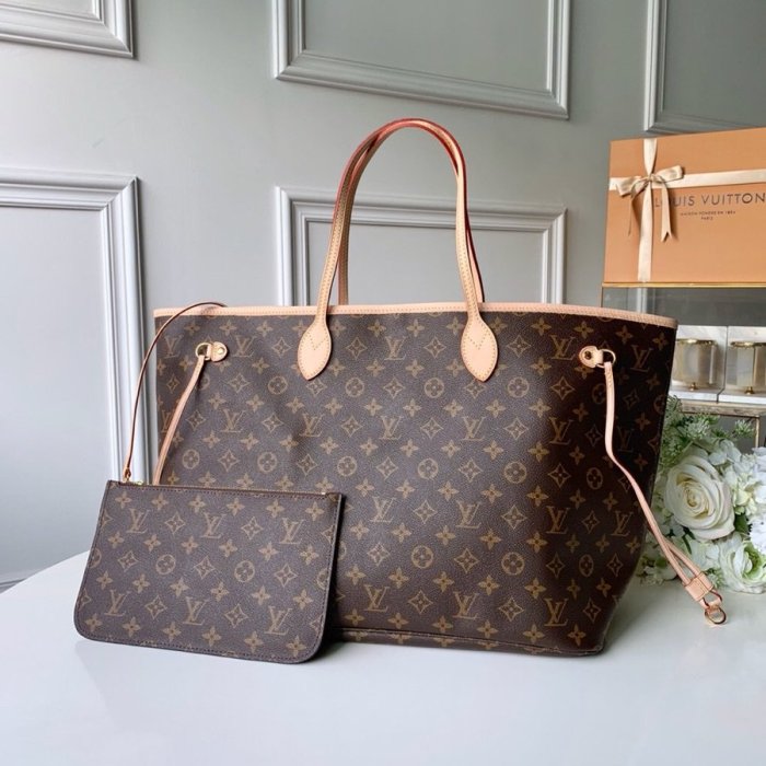 Louis Vuitton Womens Bags Handbags Luxury NEVERFULL GM Beige Monogram M40990