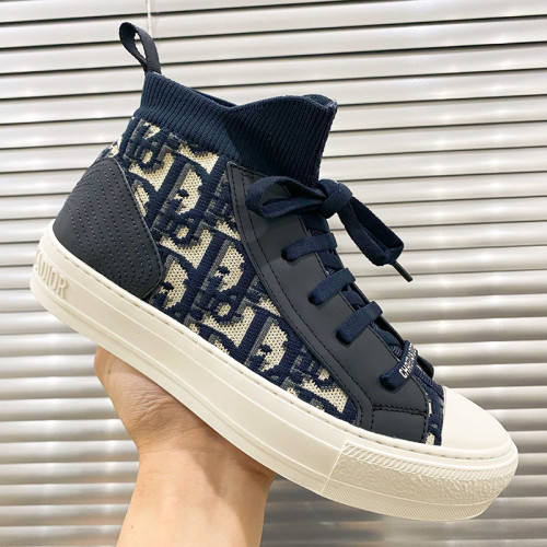 Dior Womens Shoes Sneakers Luxury WALK'N'DIOR SNEAKER Blue Dior Oblique Technical Mesh KCK233TOK_S56B