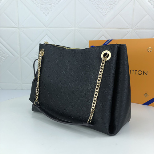 Louis Vuitton Womens Bags Handbags Luxury SURÈNE MM Black Monogram Empreinte Leather SURENE MM M43758