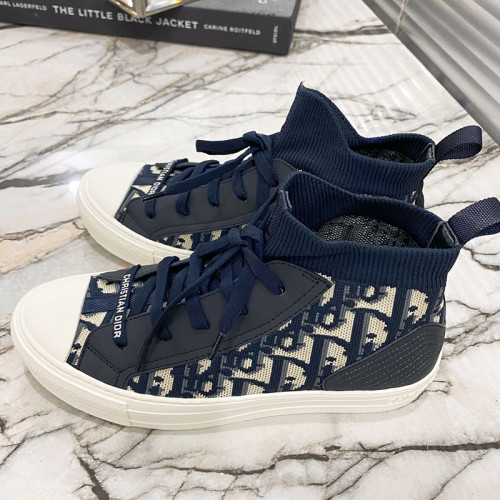 Dior Womens Shoes Sneakers Luxury WALK'N'DIOR SNEAKER Blue Dior Oblique Technical Mesh KCK233TOK_S56B
