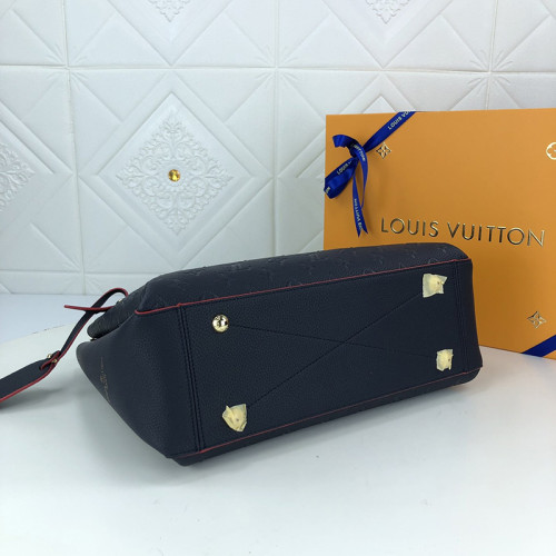 Louis Vuitton Womens Bags Handbags Luxury SURÈNE MM Navy Red Monogram Empreinte Leather SURENE MM M43759