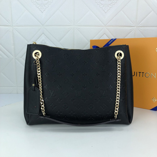 Louis Vuitton Womens Bags Handbags Luxury SURÈNE MM Black Monogram Empreinte Leather SURENE MM M43758