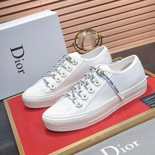 Dior Womens Shoes Sneakers Luxury Brand WALK'N'DIOR SNEAKER White Canvas KCK177CVA_S06W