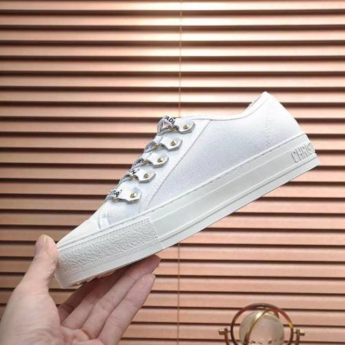 Dior Womens Shoes Sneakers Luxury Brand WALK'N'DIOR SNEAKER White Canvas KCK177CVA_S06W