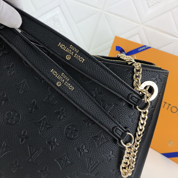 Louis Vuitton Womens Bags Handbags Luxury SURÈNE MM Black Monogram Empreinte Leather SURENE MM M43758