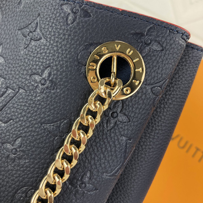 Louis Vuitton Womens Bags Handbags Luxury SURÈNE MM Navy Red Monogram Empreinte Leather SURENE MM M43759
