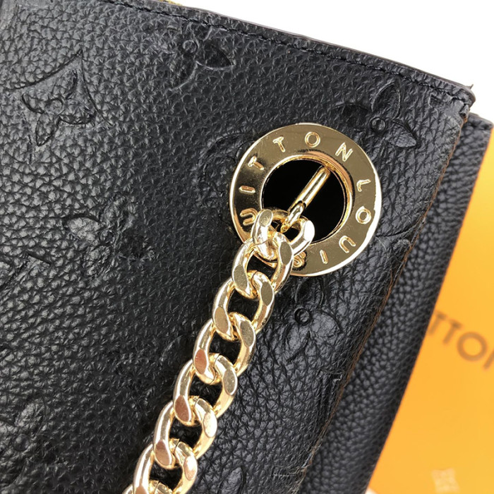 Louis Vuitton Womens Bags Handbags Luxury SURÈNE MM Black Monogram Empreinte Leather SURENE MM M43758
