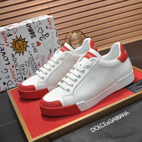 Dolce&Gabbana Men Shoes Sneakers Luxury Calfskin Nappa Portofino Sneakers With Rubber Toe CS1802AW11389926