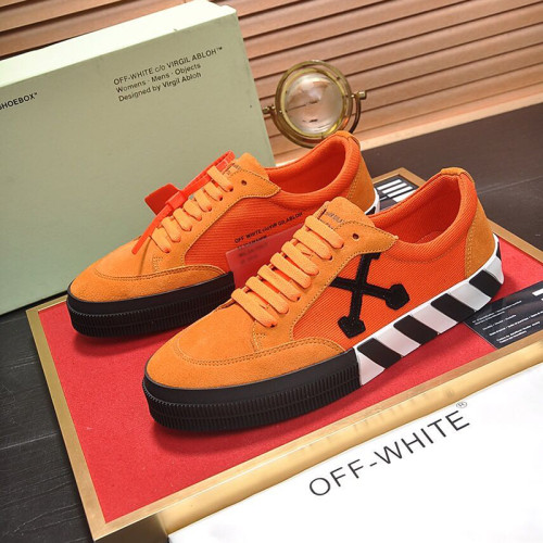 Off-White Men Shoes Sneakers Luxury Brand Low Vulcanized Sneakers Breathable Design
