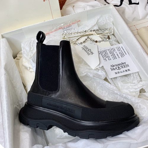 Alexander McQueen Womens Shoes Boots Fashion Design Luxury Brand Tread Slick Chelsea Boot