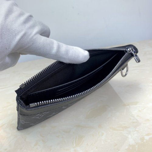 Louis Vuitton Mens Clutch Wallet Purse Luxury Brand Fashion DISCOVERY POCHETTE PM Monogram Eclipse M44323