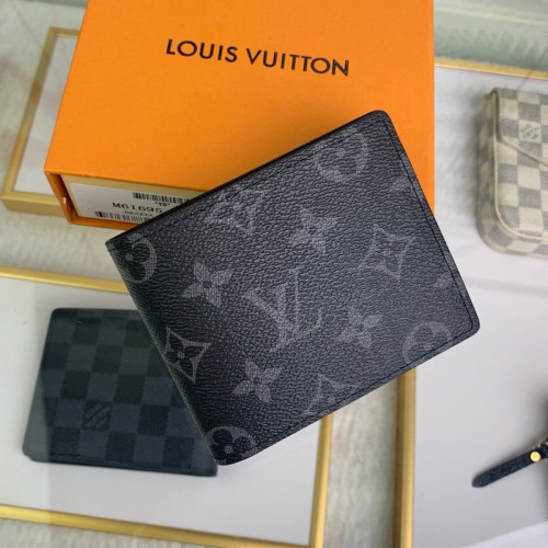Louis Vuitton Mens Womens Clutch Wallet Purse Luxury Fashion MULTIPLE WALLET Monogram Eclipse Canvas M61695