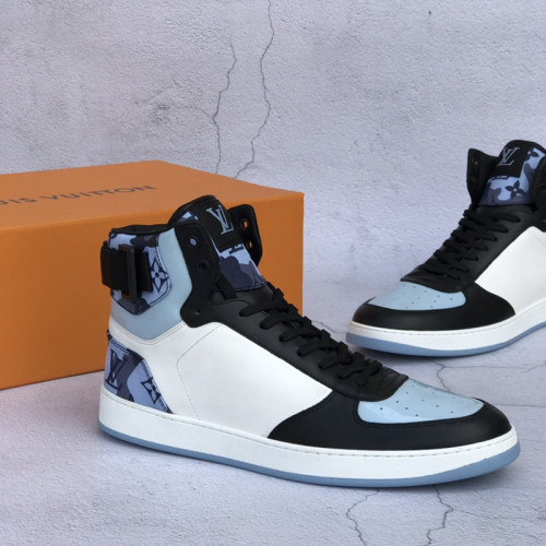 Louis Vuitton Men Shoes Sneakers Casual Luxury Brand RIVOLI SNEAKER BOOT with Original Box 1A8161