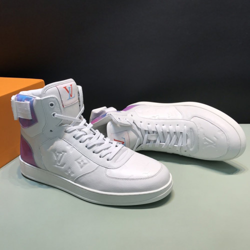 Louis Vuitton Men Shoes Sneakers Casual Luxury RIVOLI SNEAKER BOOT White with Original Box 1A7S6C