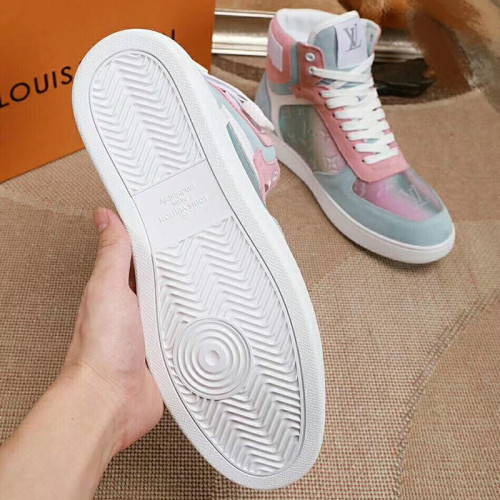Louis Vuitton Men Shoes Sneakers Casual Luxury Brand RIVOLI SNEAKER BOOT Black with Original Box