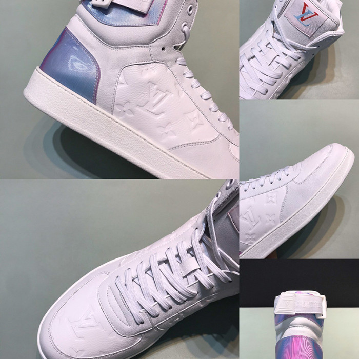 Louis Vuitton Men Shoes Sneakers Casual Luxury RIVOLI SNEAKER BOOT White with Original Box 1A7S6C