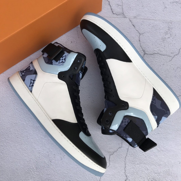 Louis Vuitton Men Shoes Sneakers Casual Luxury Brand RIVOLI SNEAKER BOOT with Original Box 1A8161