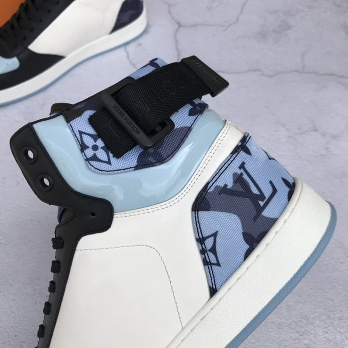 Louis Vuitton Men Shoes Sneakers Casual Luxury Brand RIVOLI SNEAKER BOOT with Original Box 1A8161