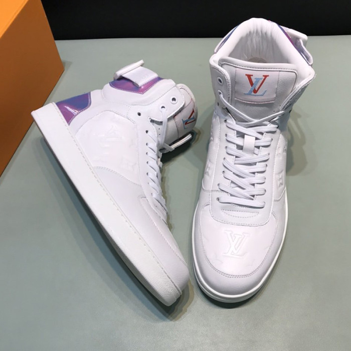 Louis Vuitton Men Shoes Sneakers Casual Luxury RIVOLI SNEAKER BOOT White with Original Box 1A7S6C