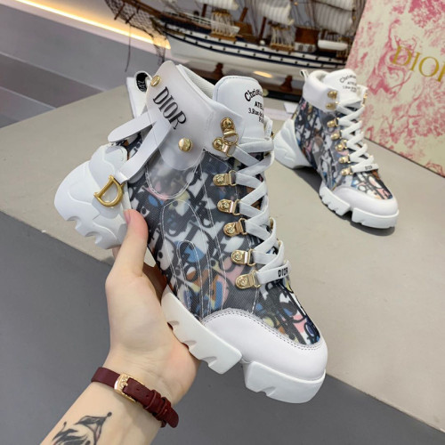 Dior Womens Shoes Sneakers Luxury Brand Design High-Top Women Ankle Boots