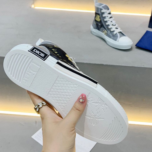 Dior Womens Mens Shoes Sneakers Luxury Brand Unisex Design B23 High-Top Sneaker with Box