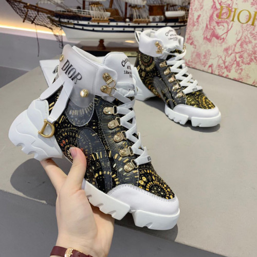 Dior Womens Shoes Sneakers Luxury Brand Design High-Top Women Ankle Boots