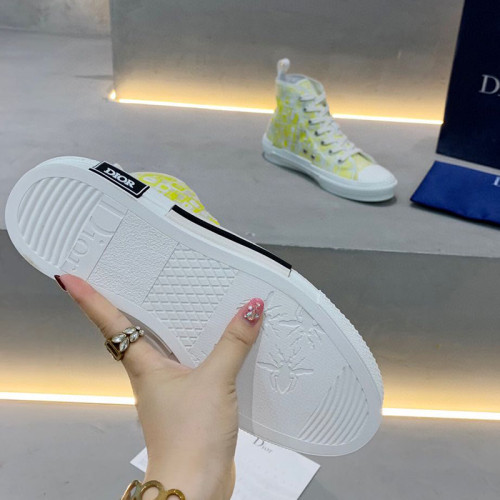 Dior Womens Mens Shoes Sneakers Luxury Brand Unisex Design B23 High-Top Sneaker with Box