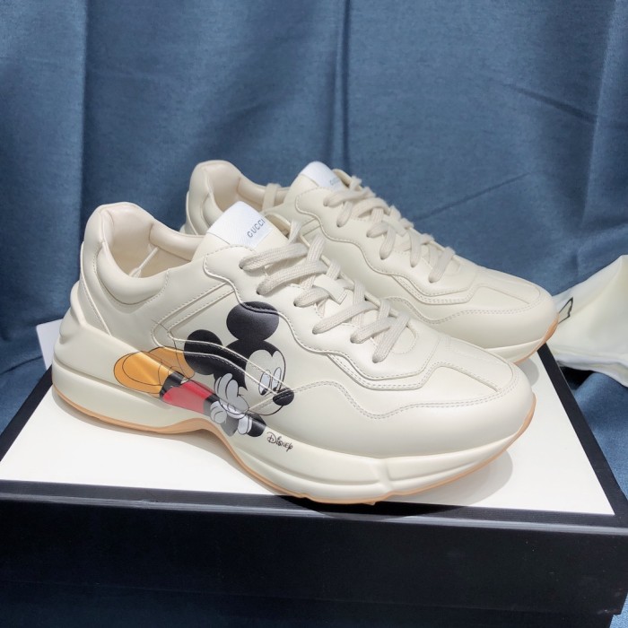 Gucci Mens Shoes Sneakers Luxury Brand Men's Disney x Gucci Rhyton sneaker ‎601370 DRW00 9522