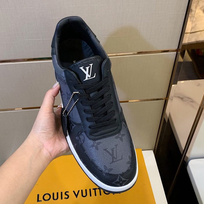Louis Vuitton Men Shoes Sneakers Casual Luxury Brand RIVOLI SNEAKER 1A8EB7 with Original Box
