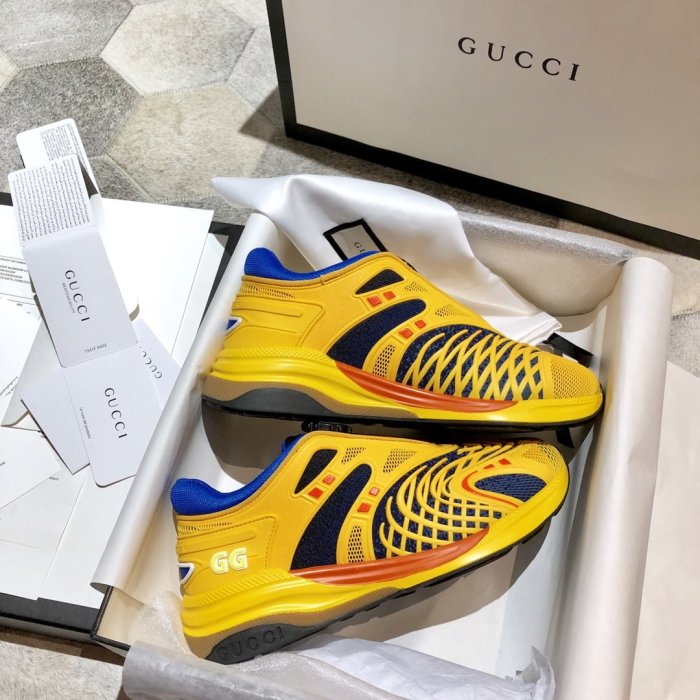 Gucci Mens Shoes Sneakers Luxury Brand Men's Ultrapace R sneaker 624482 2FS10 8762