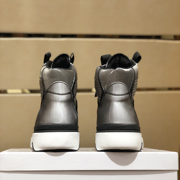 Givenchy Men Shoes Boots Fashion Sneakers Luxury Brand Wing Mid Three Tone Sneakers In Leather