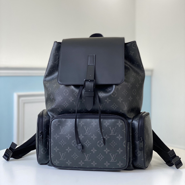 Louis Vuitton Mens Bags Luxury Brand Backpacks Monogram Eclipse BACKPACK TRIO M45538