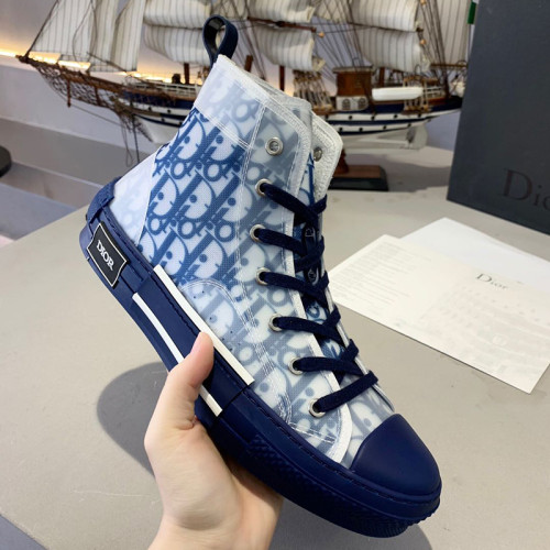 Dior Womens Mens Shoes Sneakers Luxury Brand Unisex Design B23 High-Top Sneaker with Box