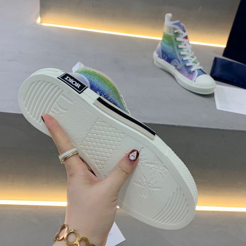 Dior Womens Mens Shoes Sneakers Luxury Brand Unisex Design B23 High-Top Sneaker with Box